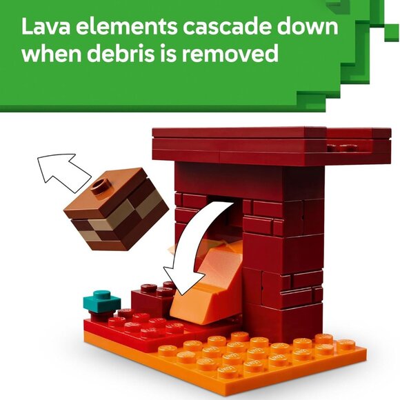 NEW 21266 LEGO Minecraft The Nether Lava Battle Toy Building Set Alex, Wither - Picture 7 of 16